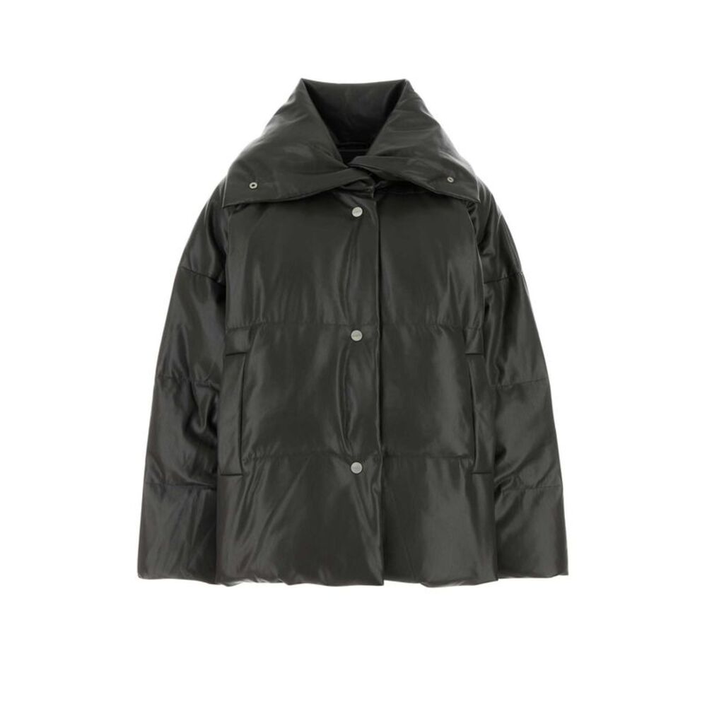 Nanushka Women Charcoal Synthetic Leather Down Jacket